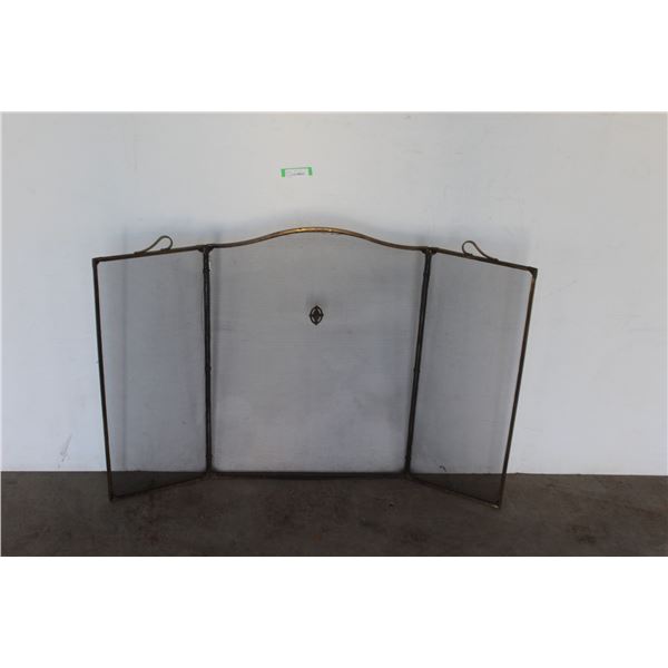 *** Vintage Metal Folding Fireplace Grate - 49" x 32"