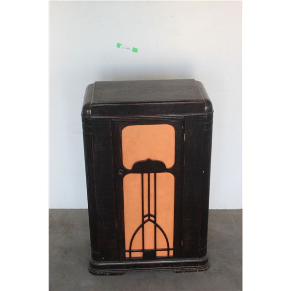 *** Converted Antique Radio Cabinet Book Shelf - 22" x 11" x 35"