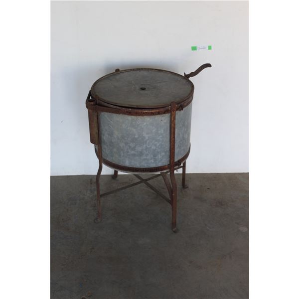 *** Custom Built Galvanized Steel Butter Churn - 29" x 20" Diameter