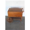 Image 1 : *** Vintage Tea/ Bar Cart - Walnut Veneer - 33" x 41" x 28"
