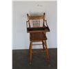 Image 1 : *** Vintage Press Back High Chair - 19" x 16" x 37"