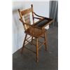 Image 2 : *** Vintage Press Back High Chair - 19" x 16" x 37"