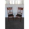 Image 1 : *** (2) Antique Press Back Chairs - 41" Tall