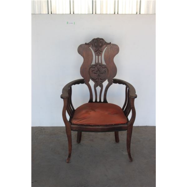 *** Antique Jacobean Style Arm Chair - 41" x 36"