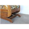 Image 5 : *** Antique Wood & Upholstery Adjustable Rocking Chair  - 38" x 41"
