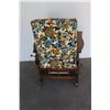 Image 6 : *** Antique Wood & Upholstery Adjustable Rocking Chair  - 38" x 41"