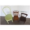 Image 3 : *** (3) Wooden Chairs - Two Are Children's Chairs