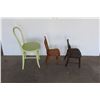 Image 4 : *** (3) Wooden Chairs - Two Are Children's Chairs