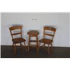 Image 1 : *** (2) Wooden Children's Chairs & Stool (18"Tall)