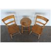 Image 2 : *** (2) Wooden Children's Chairs & Stool (18"Tall)