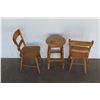 Image 4 : *** (2) Wooden Children's Chairs & Stool (18"Tall)