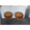 Image 1 : *** (2) MCM Wicker Papasan Chairs / Rattan Hoop Basket Chairs- 28" x 29"