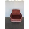 Image 1 : *** Vintage Pink Velour Rock and Swivel Chair, some wear - 29” x 28” tall