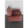 Image 3 : *** Vintage Pink Velour Rock and Swivel Chair, some wear - 29” x 28” tall
