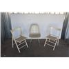 *** Mid Century Fiberglass Chair, (2) folding wood chairs