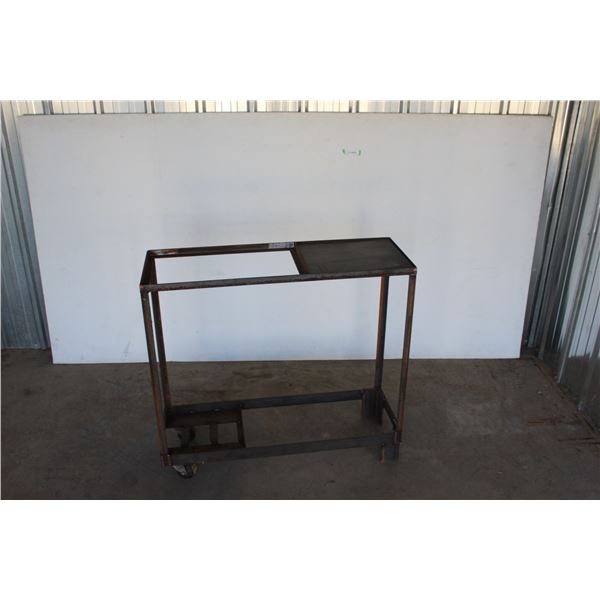 *** Custom Built Metal Table w/Castors - 18" x 36" x 33"
