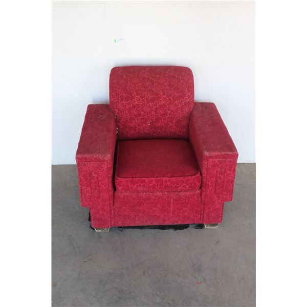 *** Vintage Upholstered Arm Chair - Some Wear