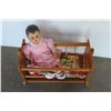 Image 2 : *** Vintage Doll Crib & Doll