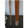 Image 4 : *** Bamboo Shade - 5ft Wide, Driftwood Walking Stick, White Wooden Shelf