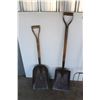 Image 4 : *** (4) Garden Tools: Grain Shovel, Snow Shovel, Pitch Fork, Square Mouth Shovel
