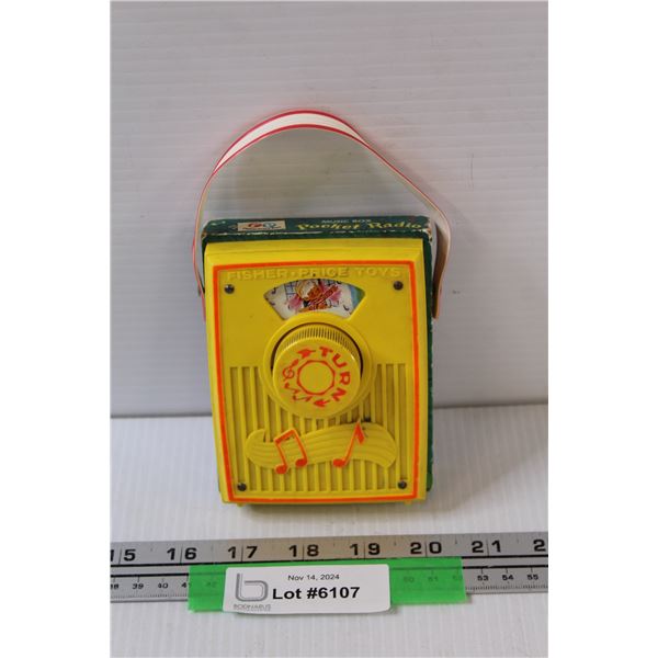 Vintage Fisher Price Music Box - Plays Rain Drops Keep Falls on my Head - Works