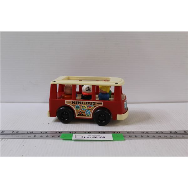 Vintage Fisher Price Bus & People Toy Set