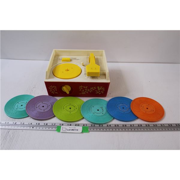 Vintage Fisher Price Record Player & Records