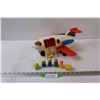 Image 1 : Vintage Fisher Price Airplane & People - Airplane Tail Wing is Broken