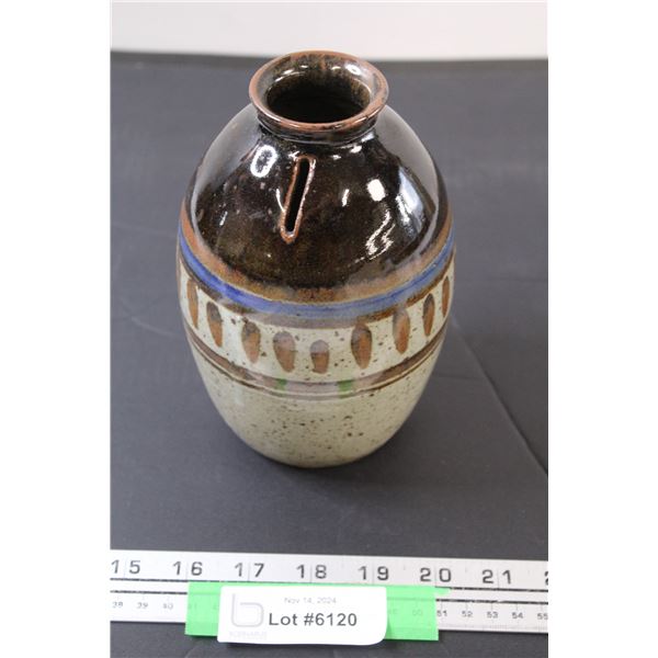 Coin Bank Crock by Vallance - 7" x 4" - Missing Cork