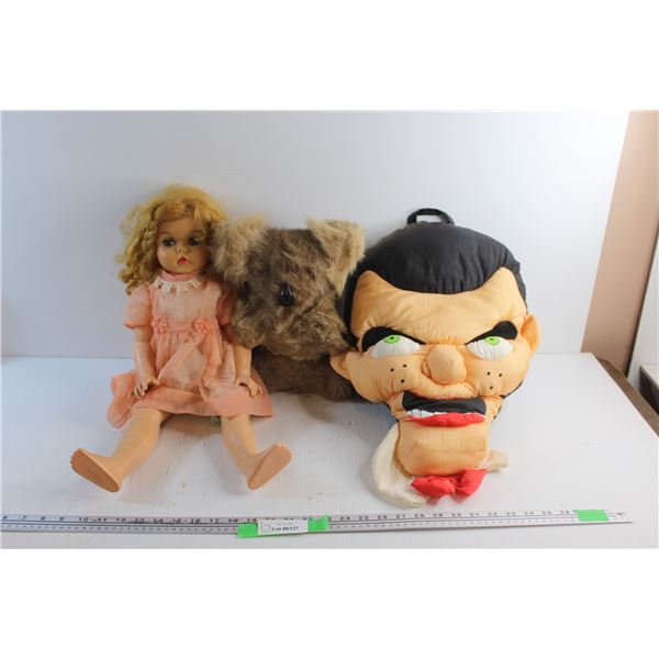 Goosebumps Dracula Cushion, Large Doll and Koala Bear Toy