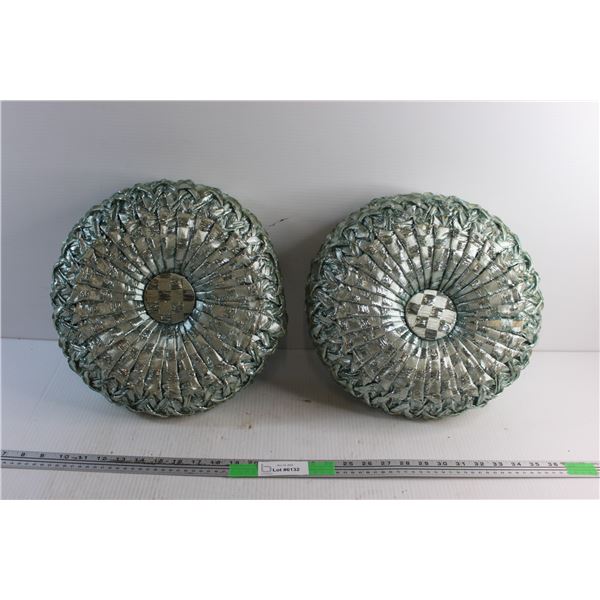 (2) Circular Cushions 13''