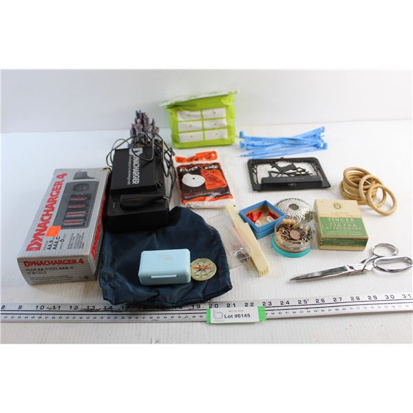 Lot Of Various Items, Shower Curtain Rings, Vegetable Peeler, Misc.