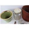 Image 3 : Lot Of Various Items, (2) Flower Pots, Jar w/ Various Items