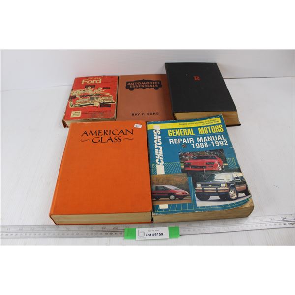 (5) Various Books/ Repair Manuals, American Glass, General Motors Repair Manual 1988- 1992, Misc.