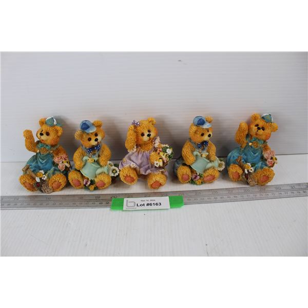 (5) Various Teddy Bear Ornaments