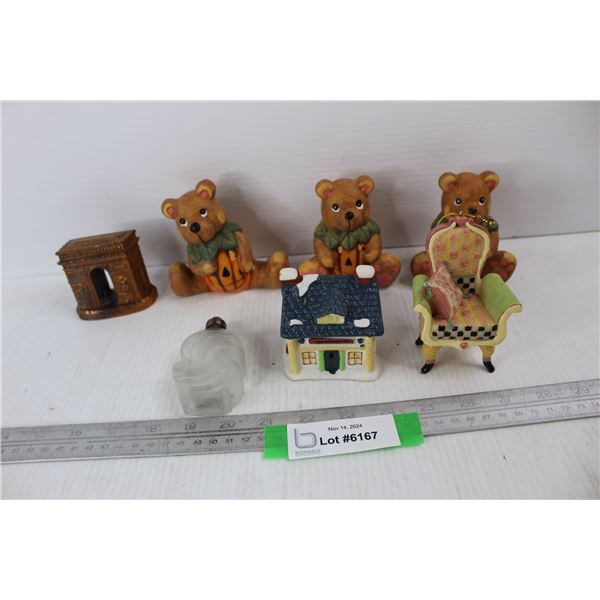 (7) Various Ornaments/ Perfume Bottles, Avon, Misc.