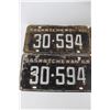 Image 2 : (2) Vintage Saskatchewan License Plate Pairs- 1960, 1965