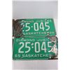 Image 3 : (2) Vintage Saskatchewan License Plate Pairs- 1960, 1965