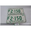 Image 1 : 1968 Vintage Saskatchewan Farm License Plate Pair