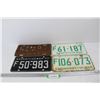 Image 1 : (4) Various Vintage Saskatchewan License Plates