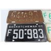 Image 2 : (4) Various Vintage Saskatchewan License Plates