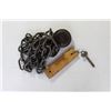 Image 4 : Vintage Padlock & Chain With Key, Vintage Tin