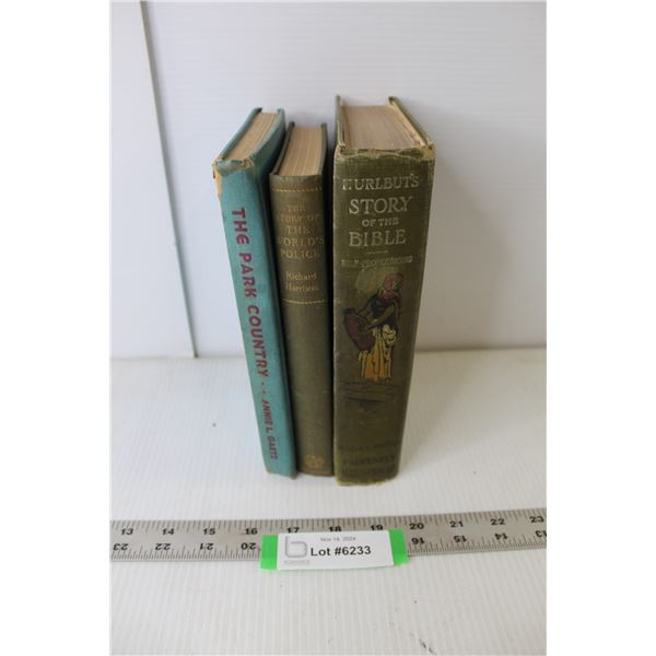 Antique Hurlbut's Story of the Bible, Vintage "The Park Country - Red Deer & District Book, Vintage 