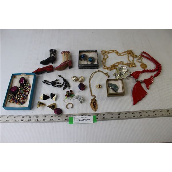 Assorted Costume Jewelry, Ornaments