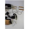 Image 3 : Antique/Vintage Assorted Items (Telephones, Reading Lamp, Canning Lifters, Wood Clothes Line Pulley 