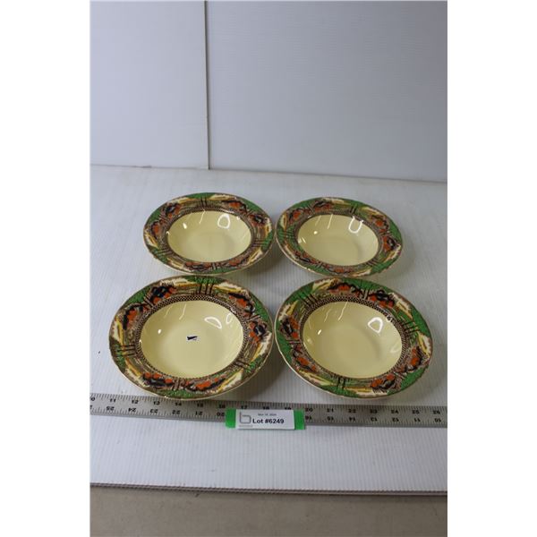 Set of 4 Soup Bowls - Myott Son & Co "England's Countryside"
