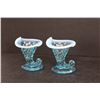 Image 2 : (4) Mini Vases - Blue Glass, White Glass