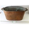 Image 1 : Antique Metal Wash Tub 26" x 11.5" x 12"