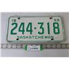 Image 1 : Pair Vintage Saskatchewan License Plates