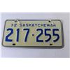 Image 2 : Pair Vintage Saskatchewan License Plates